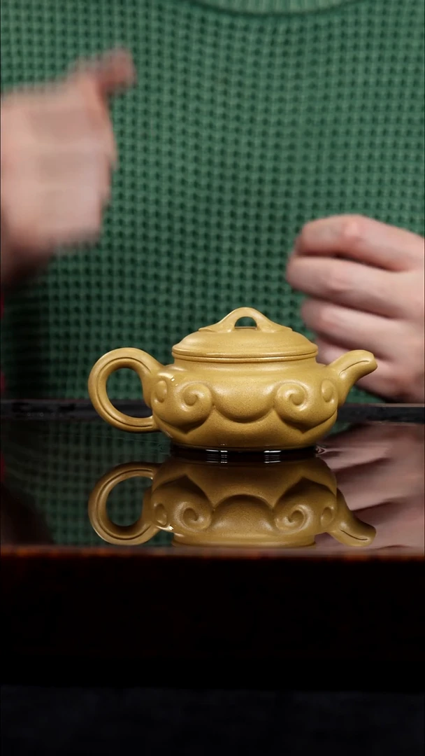 茶杯紫砂半手工黄金段仿古如意