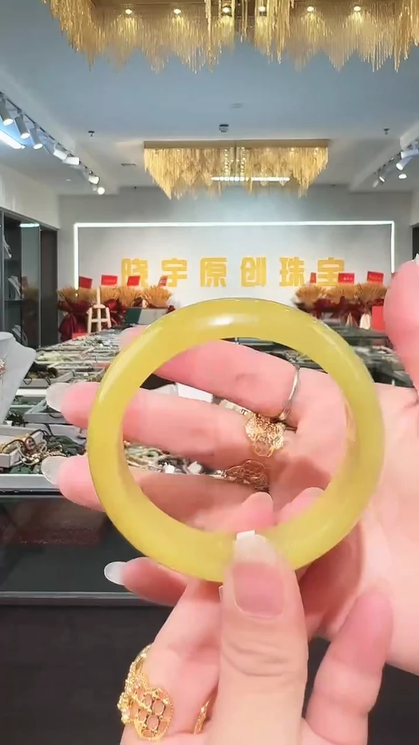 未镶嵌岫玉手镯静*?手镯55
