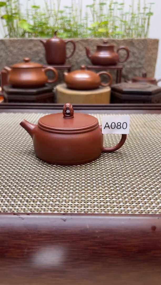 【闪购商品】朱泥茶壶原矿全手工 井栏A080 120cc