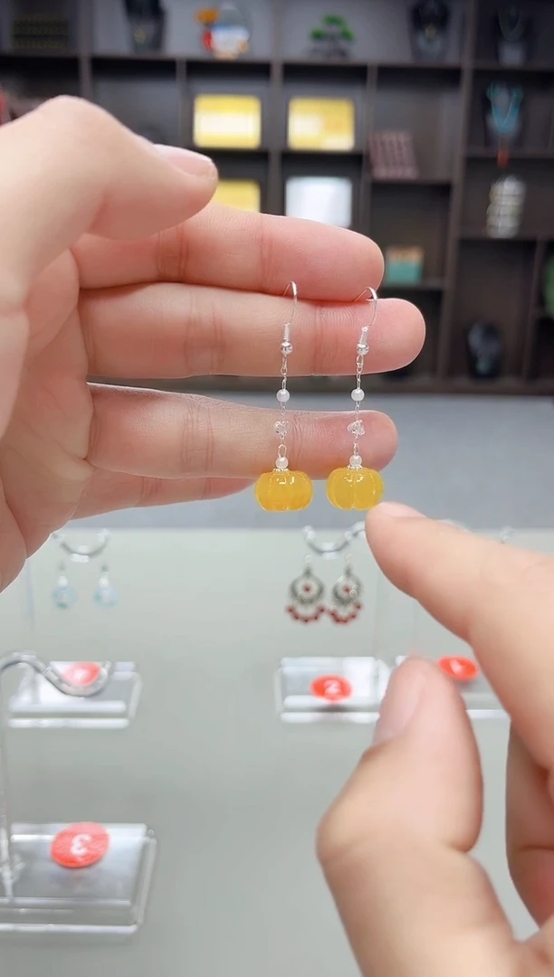 未镶嵌耳饰玛瑙/玉髓W06