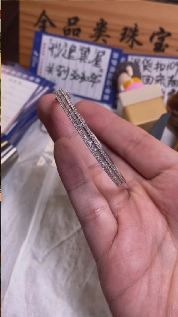 手镯银S925镶嵌钻石13993号