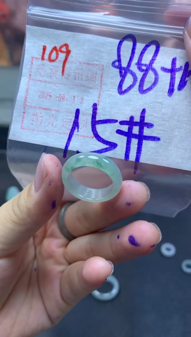 未镶嵌定制翡翠ℳ**ꪁ戒圈15#98毛货需精细抛光