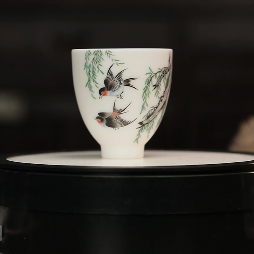 11.27/n10100/白瓷/比翼双飞主人杯