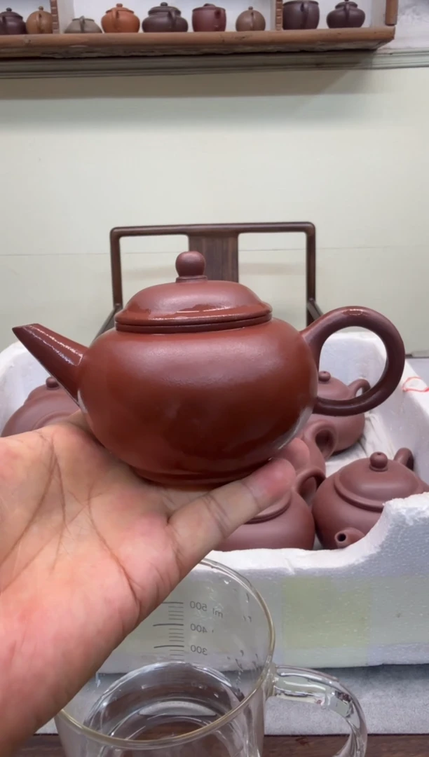 茶壶紫砂240CC龙血砂半手水平