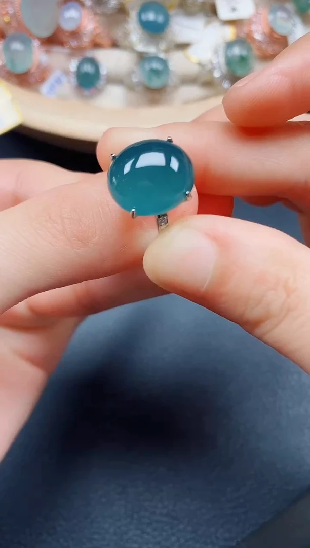 【闪购商品】翡翠戒指银S925镶嵌翡翠