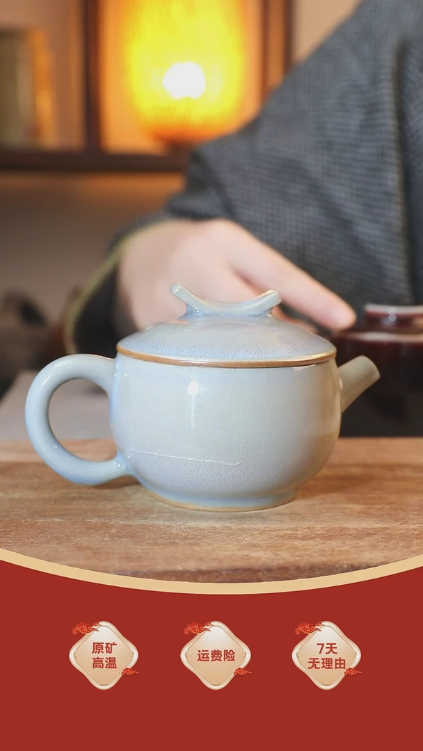 【闪购商品】瓷片876  玉石釉 壶