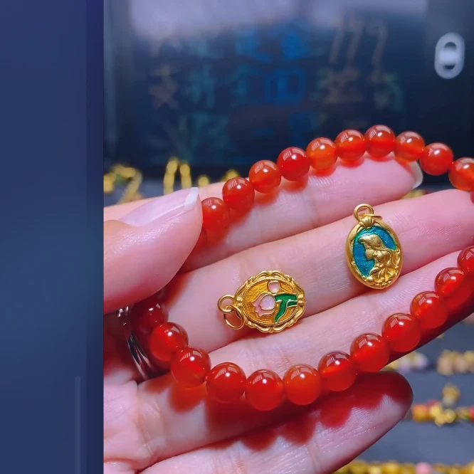 足金999美人鱼+郁金香牌子/多样性发