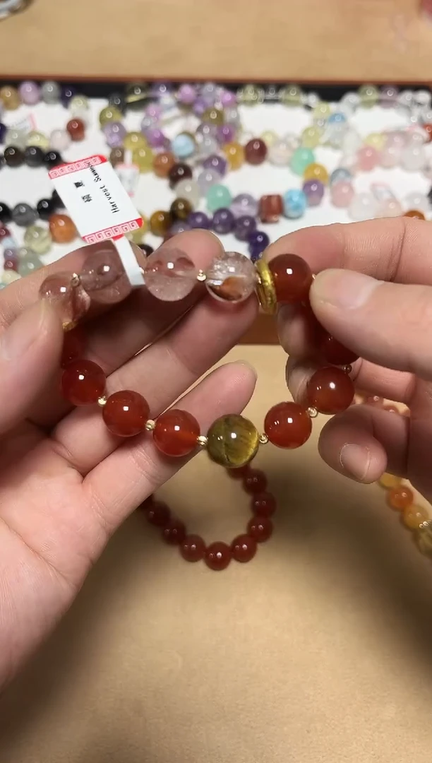 未镶嵌手链水晶18-33红玛瑙设计款手链