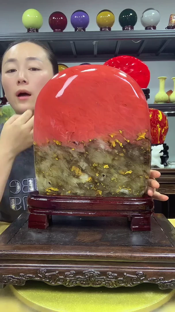 石材<鸿运当头>高档家居摆件博古架摆件