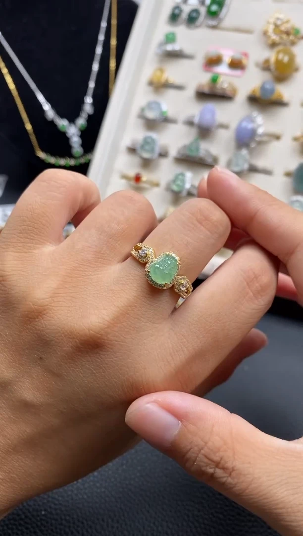 银S925镶嵌戒指翡翠111111