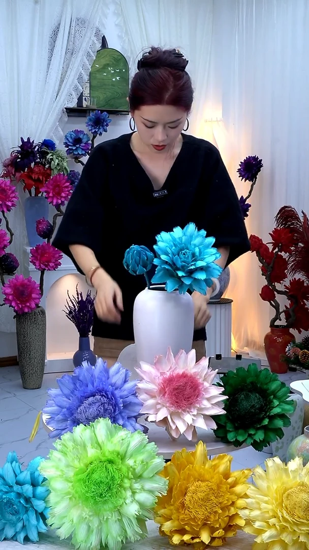 永生洋蓟蓝色2头【叶片有伤吸色不均】9879