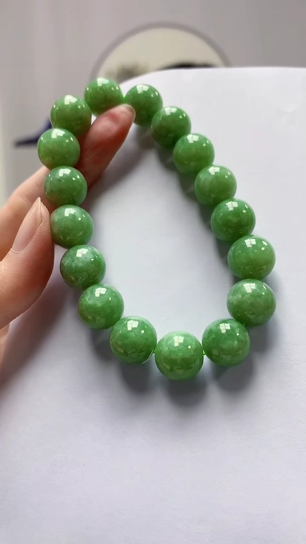 【闪购商品】定制翡翠未镶嵌4852zm-毛货手串32