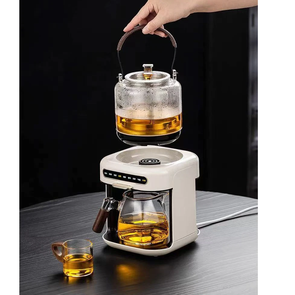 品德坊蒸汽喷淋式萃茶煮茶器纯钛煮茶壶加厚高硼硅茶咖机