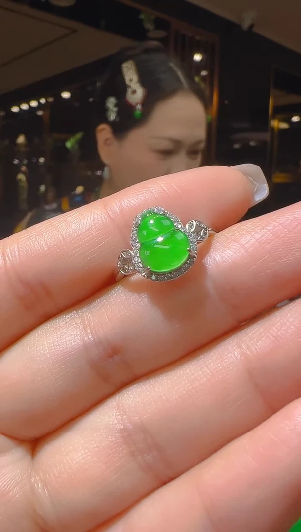 【闪购商品】翡翠戒指银S925镶嵌001（多样性发货）