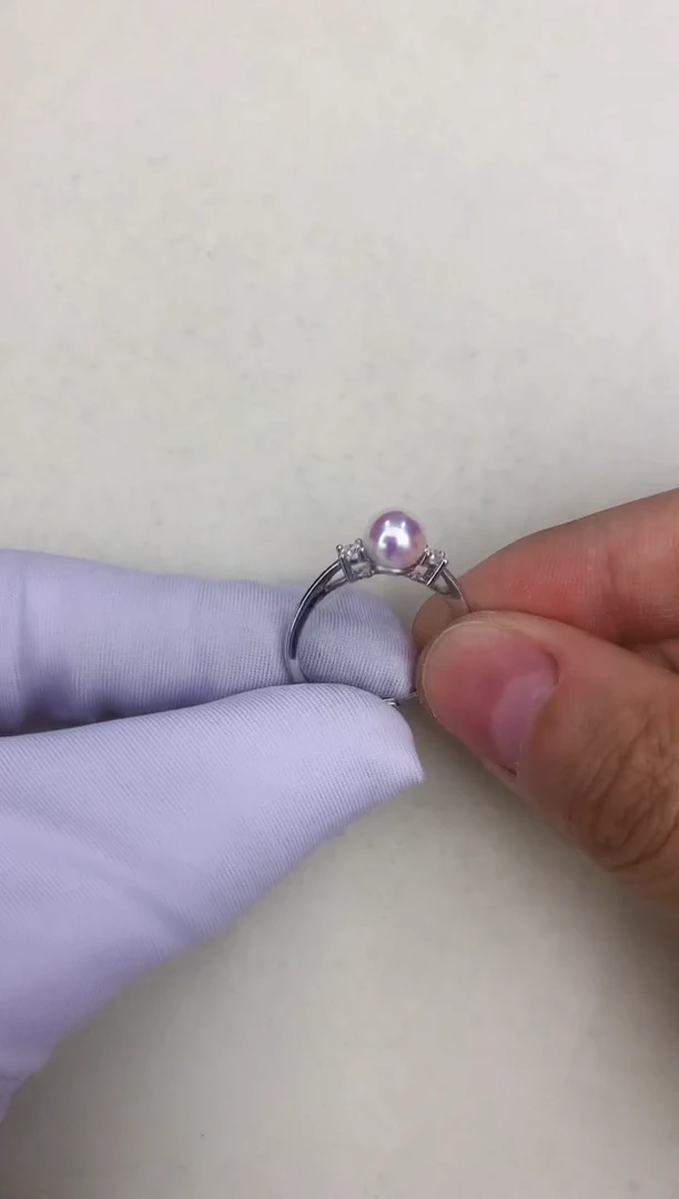 银S925镶嵌DA海水珍珠 GD037 戒指
