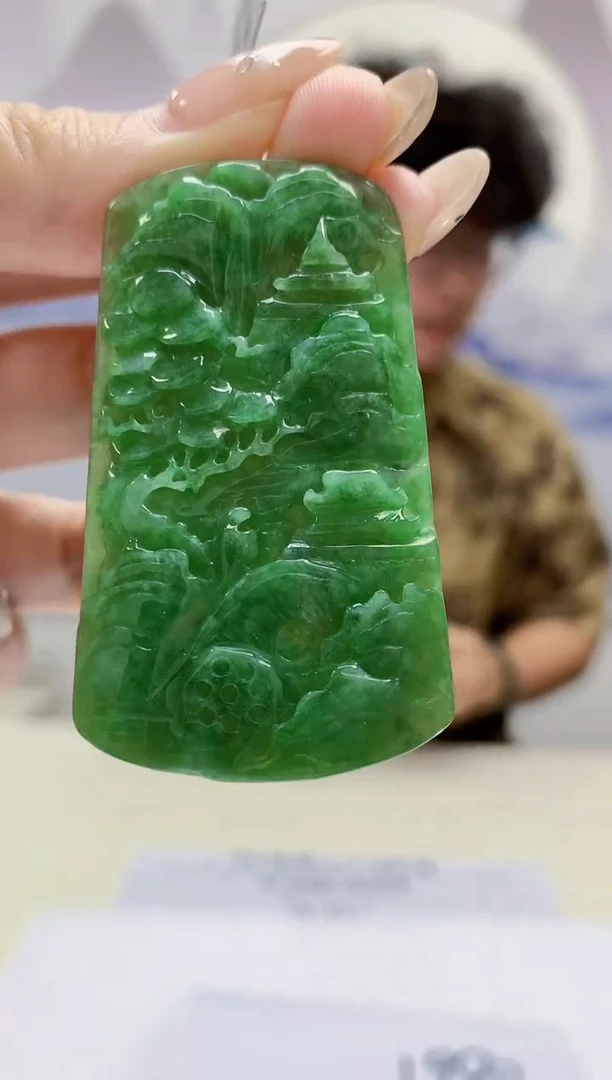 定制翡翠未镶嵌4688jw-毛货挂件34