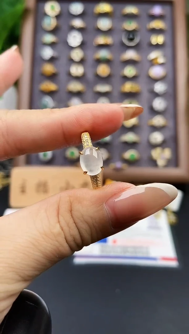 银S925镶嵌戒指翡翠12