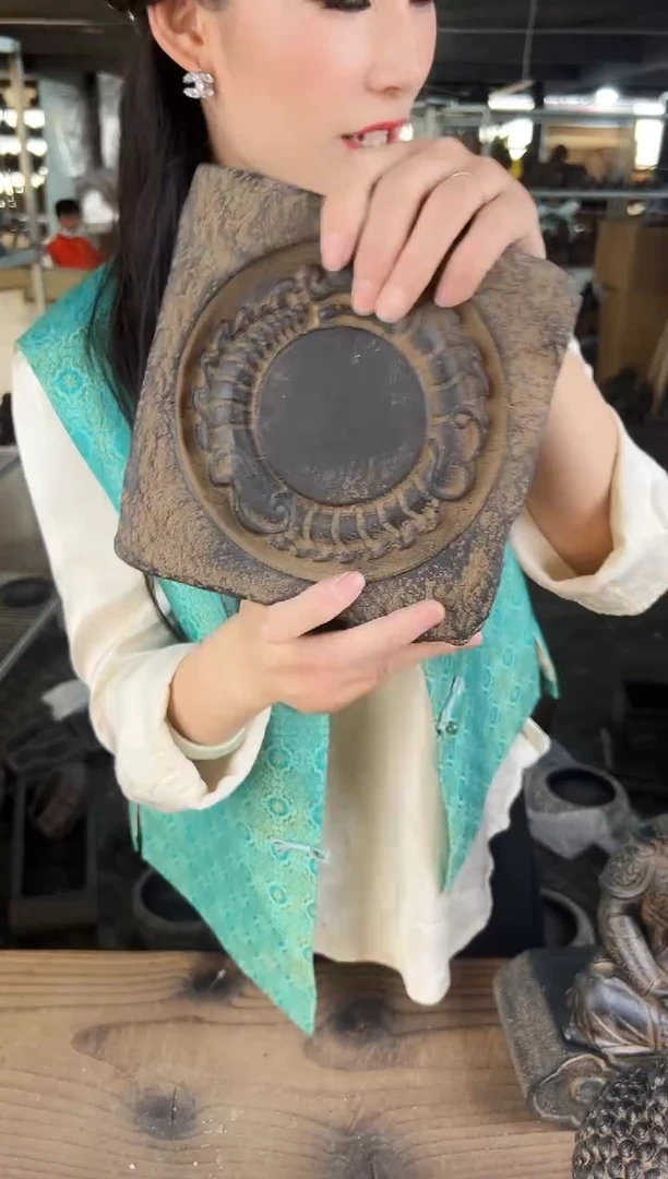 陶土【闪购商品】- 龙纹方砖