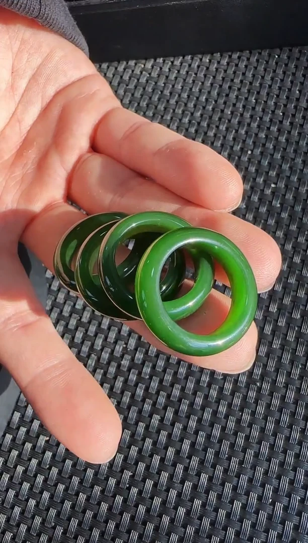 【闪购商品】和田玉（碧玉）戒圈未镶嵌内径约17-19mm多样性发一