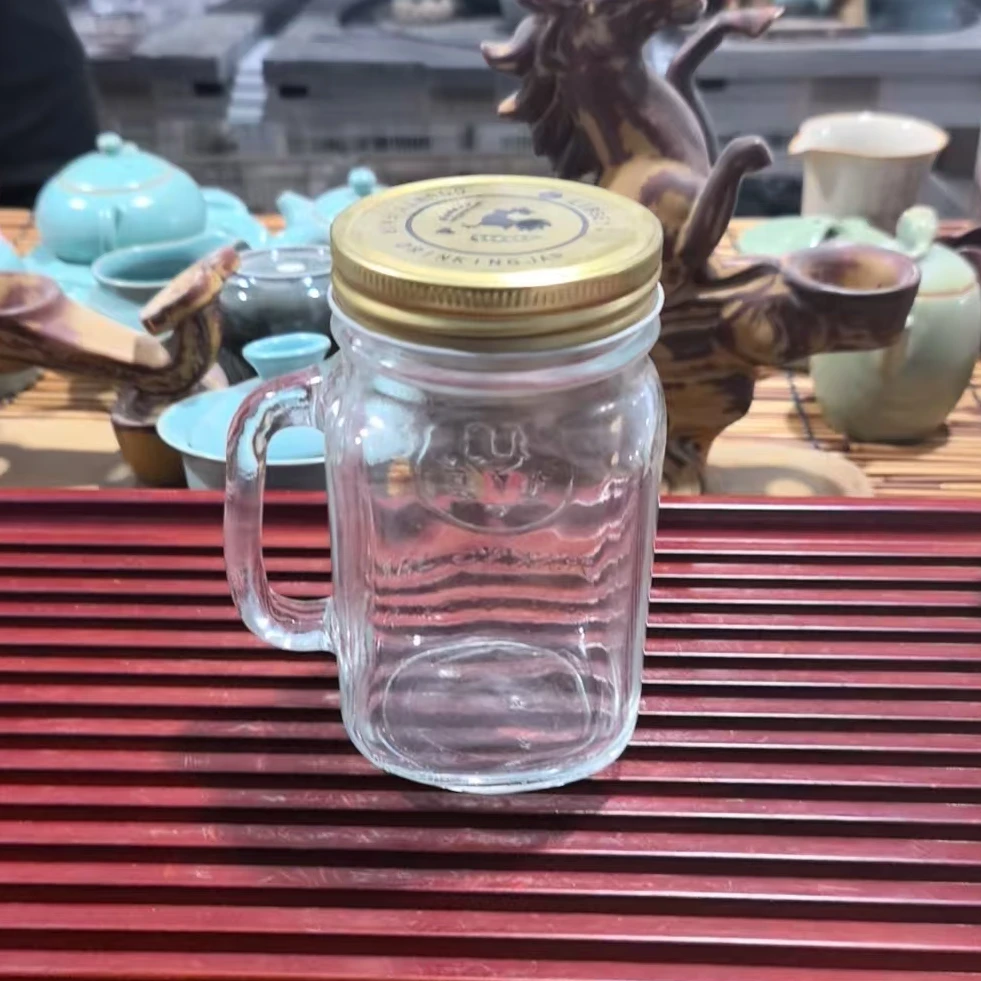 106  玻璃办公杯铁盖