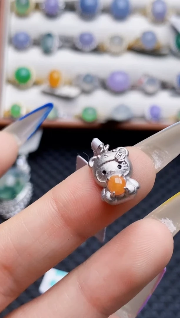 银S925镶嵌戒指翡翠6069