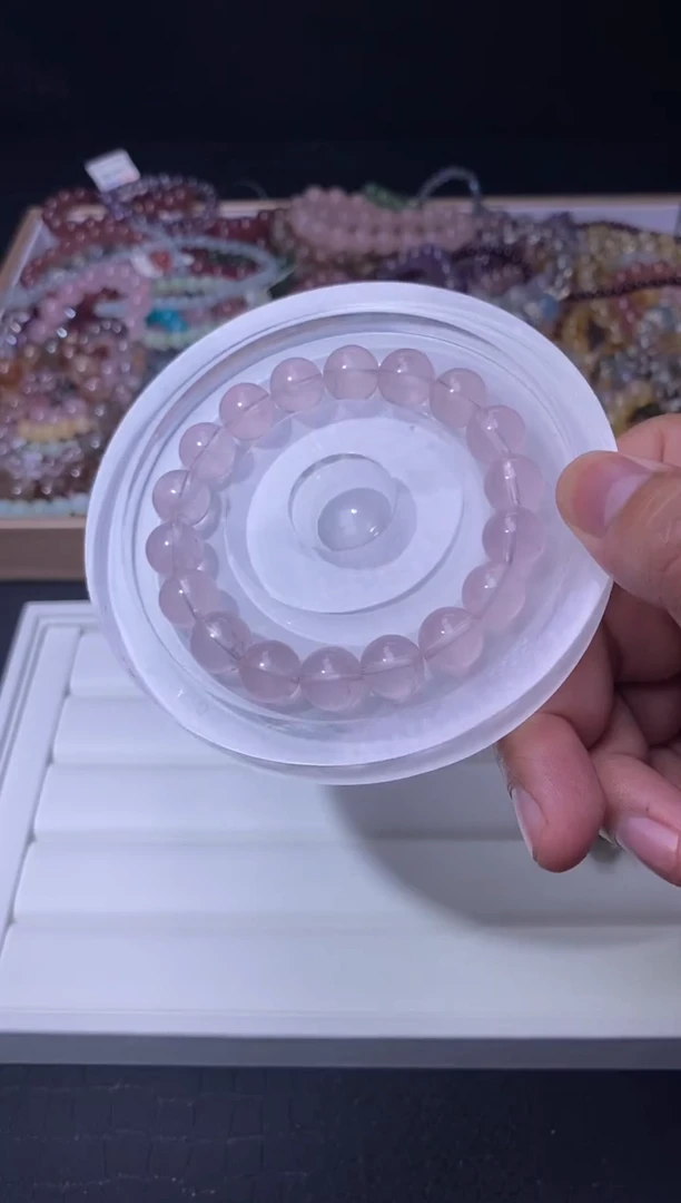 水晶手串未镶嵌11mm粉晶