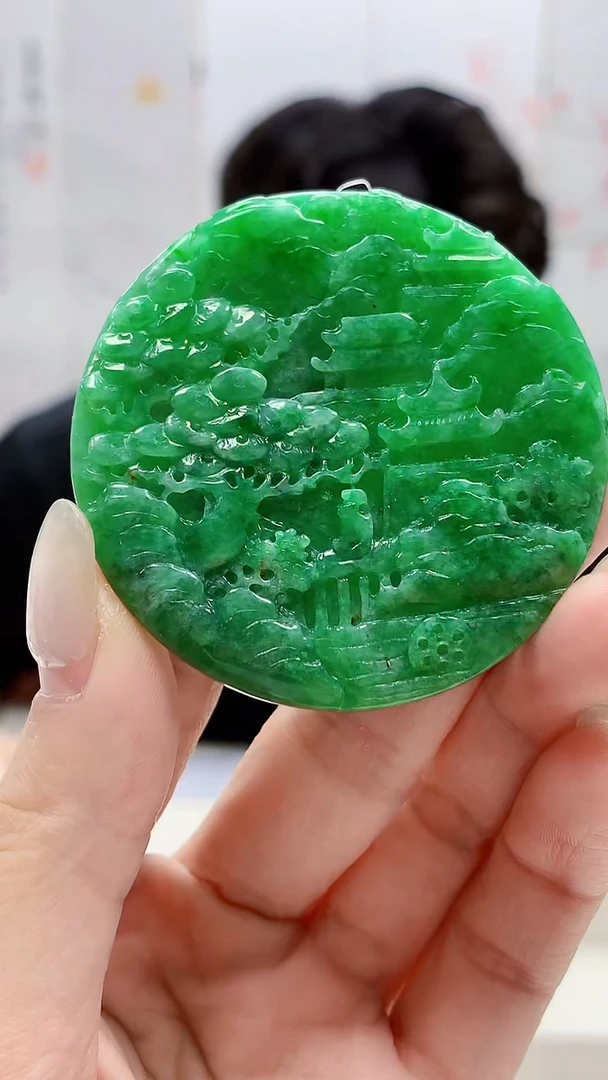 定制翡翠未镶嵌5145lr- 毛货挂件65