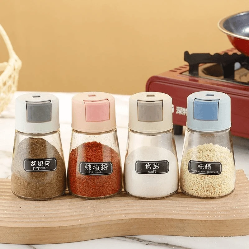 定量调料罐按压控盐瓶调料瓶味精盐罐家用厨房计量撒盐调味瓶
