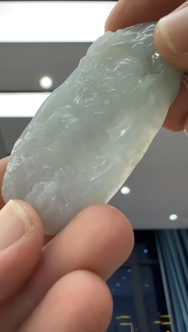 颈饰未镶嵌翡翠天然翡翠A货孤品一件
