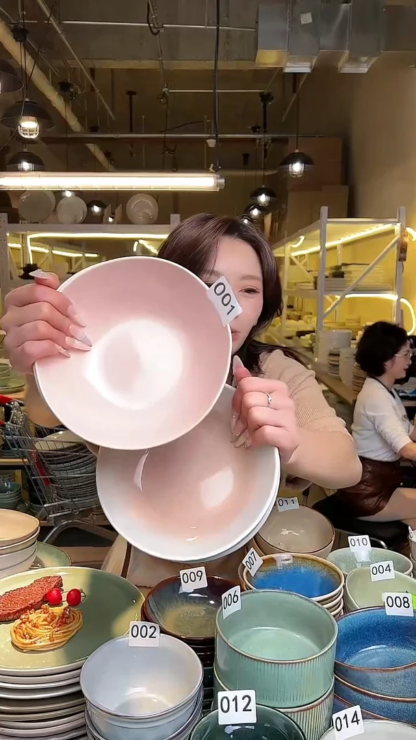 瓷54 外贸尾货高温釉下彩陶瓷餐具默认微瑕