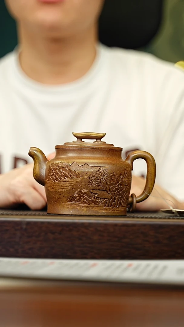 茶壶紫砂宜兴原矿 手工 紫砂壶容量300CC