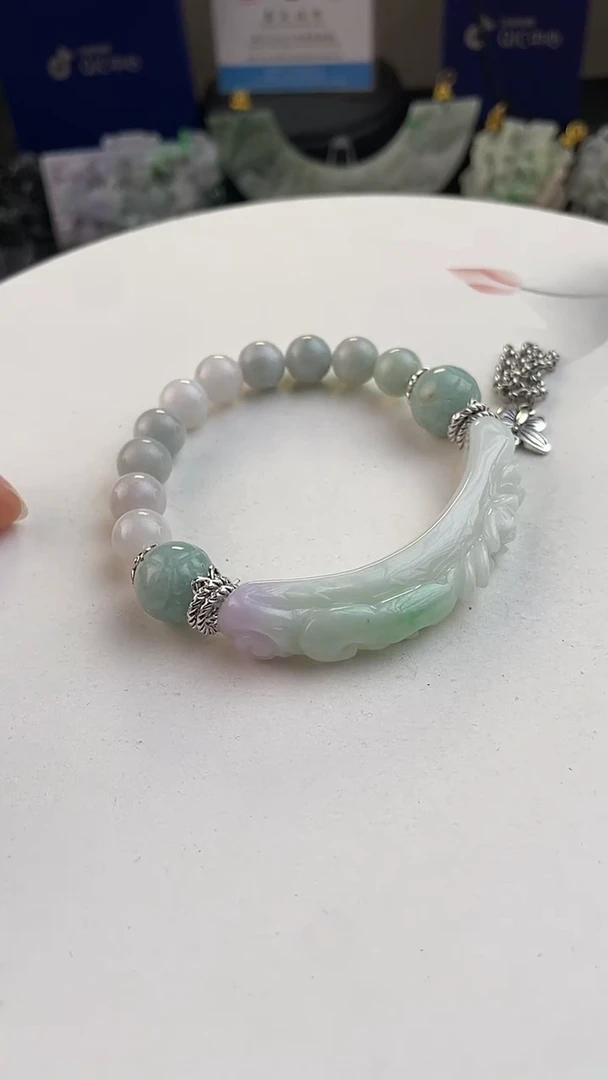 未镶嵌手链翡翠凉*°手工定制默认微瑕主播介绍为准