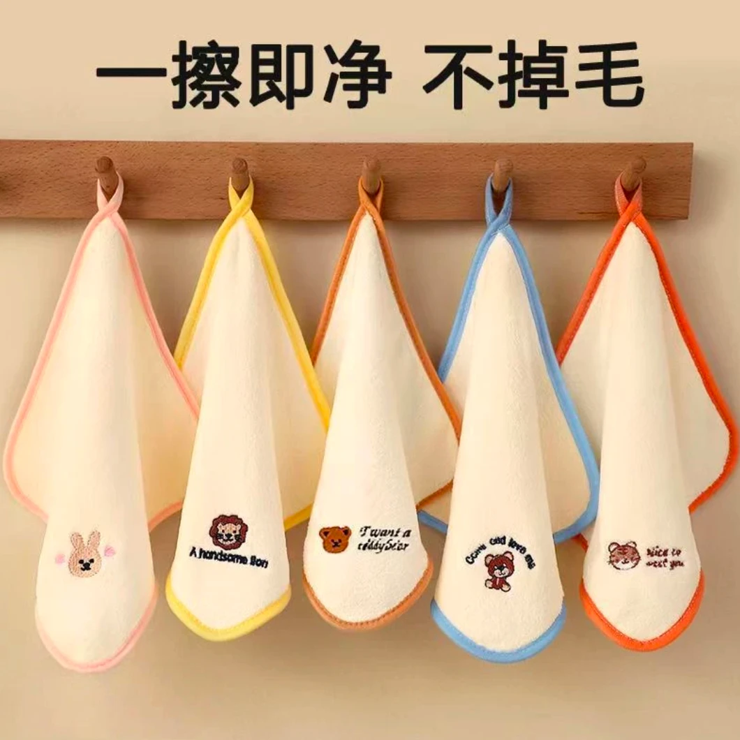 婴儿绵柔专用超软珊瑚绒毛巾新生儿洗脸小方巾儿童宝宝洗澡口水巾
