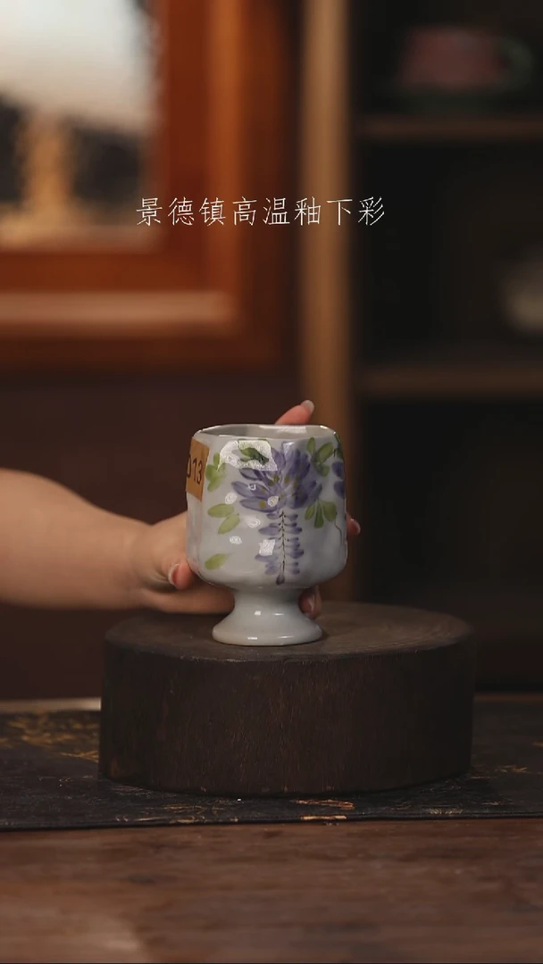 陶瓷景德镇高温釉下手绘陶瓷013