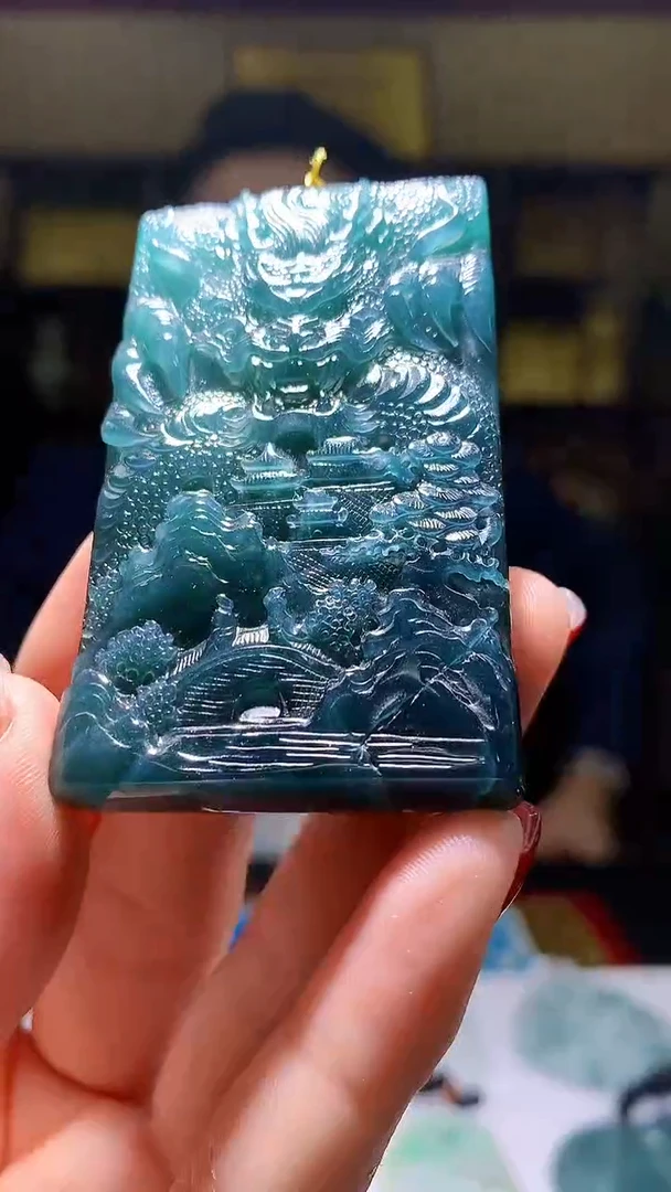 【闪购商品】定制翡翠未镶嵌1071hm-毛货挂件16