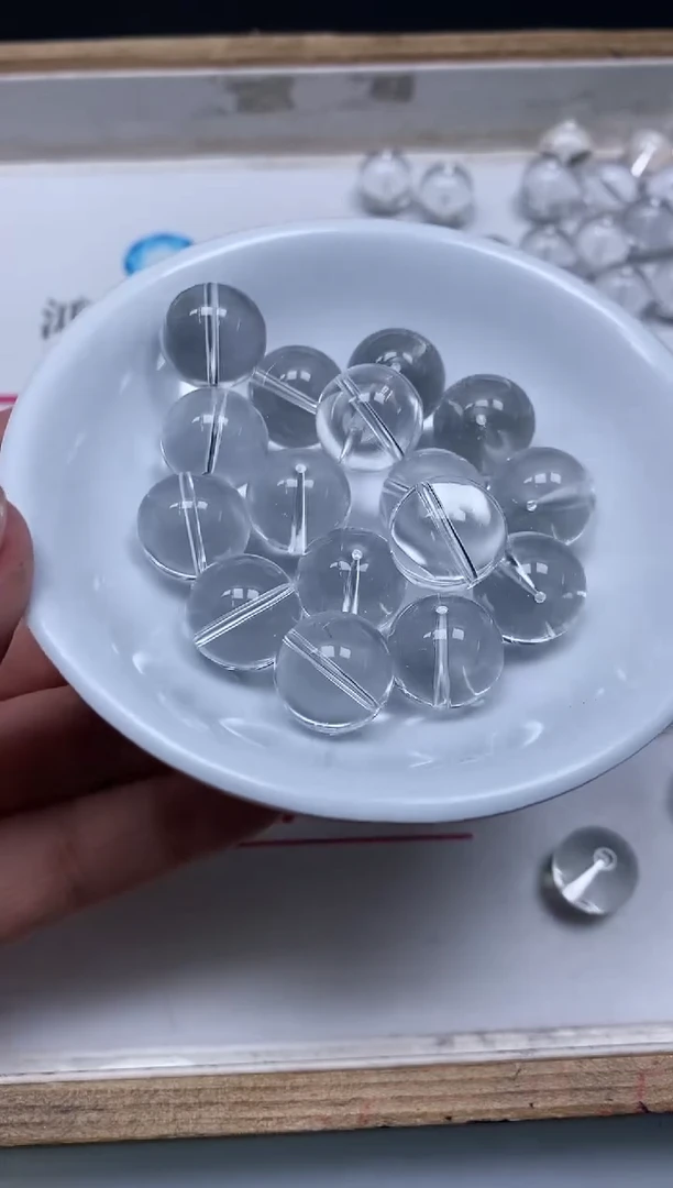 未镶嵌颈饰水晶D562 白水晶14mm3颗9.9元