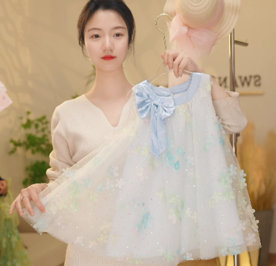 【Y.d7596】2025夏季新款女童气质公主裙女宝连衣裙女孩时尚甜美