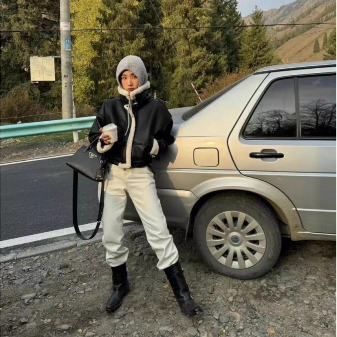 IN.CHOOSE U 笑笑同款2023秋冬季新款微喇设计百搭牛仔裤潮#89259