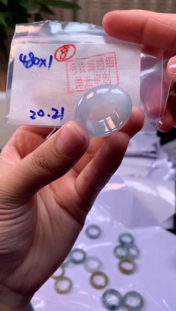 【闪购商品】定制翡翠未镶嵌戒圈#480元-毛货需精细抛光