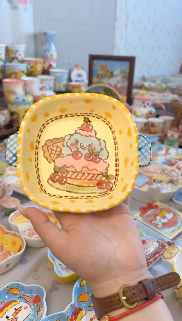 摆件陶景德镇陶瓷手绘微瑕