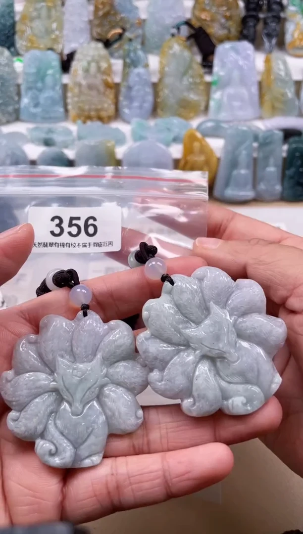 【闪购商品】翡翠颈饰未镶嵌天然缅甸A货翡翠多样性发一微瑕356