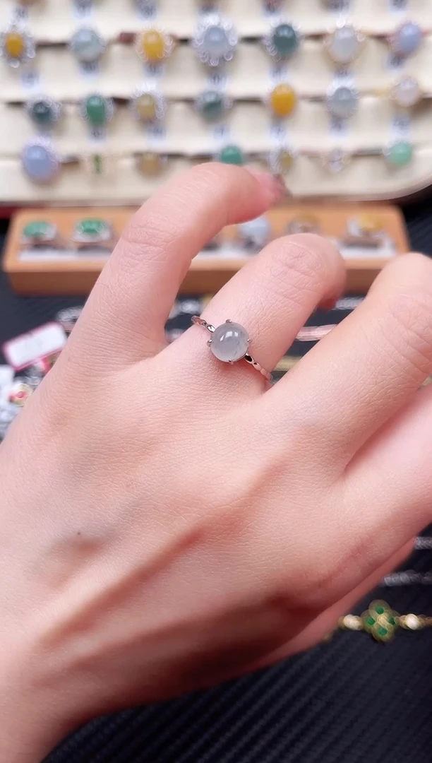 【闪购商品】翡翠戒指银S925镶嵌戒指福利