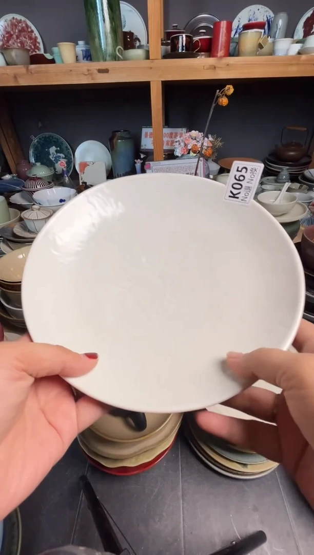 瓷片兰***枝K065  外红内白大盘