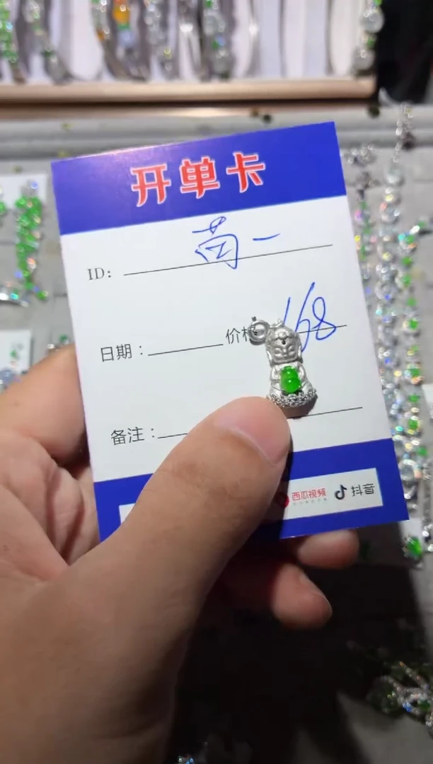 颈饰银S925镶嵌翡翠苗向 苗