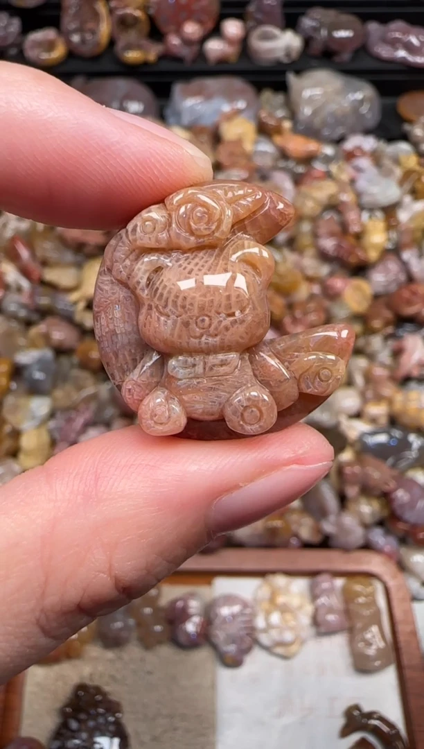颈饰未镶嵌硅化珊瑚（珊瑚玉）371