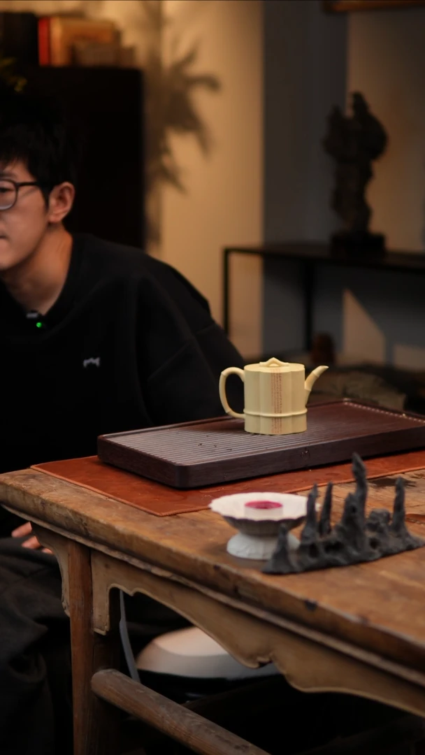 【闪购商品】紫砂茶壶高竹节本绿