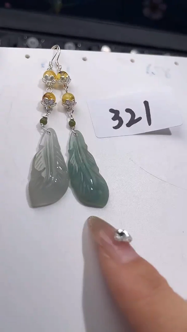 银S925镶嵌耳饰紫晶喜欢拍