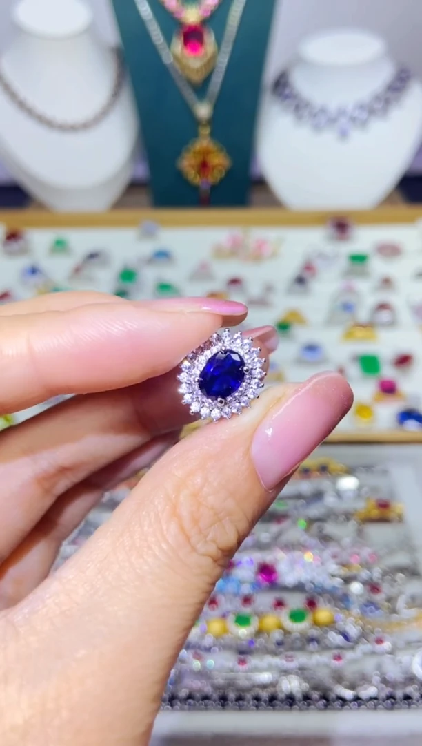 银S925镶嵌耳饰紫晶1