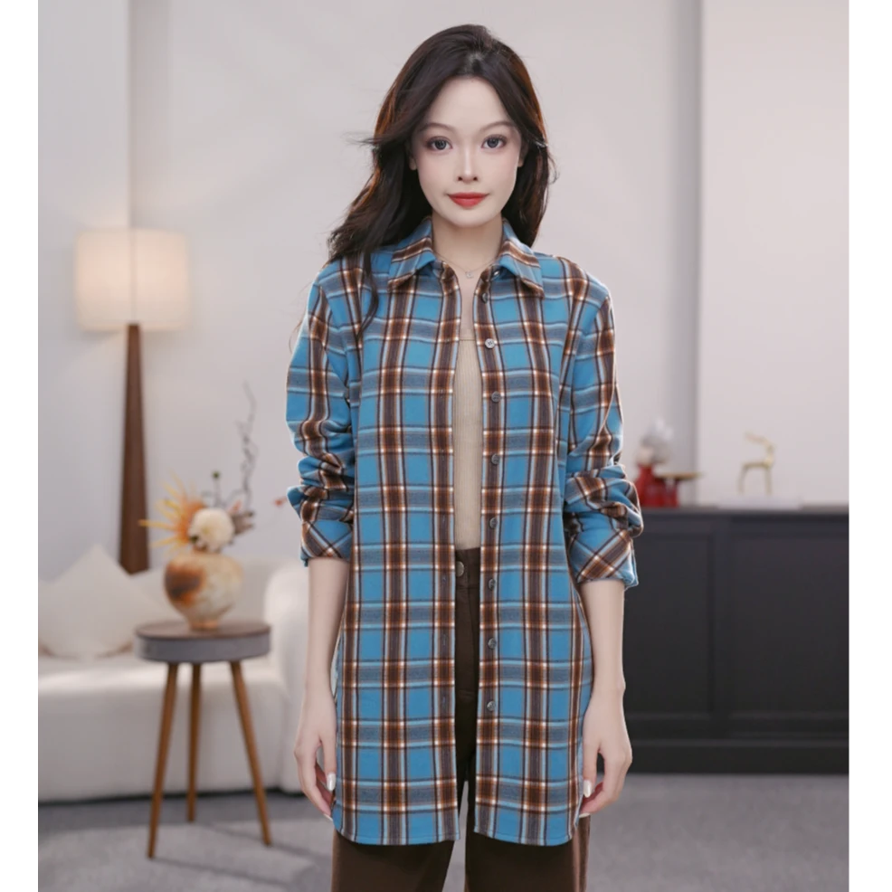 AMASS/阿玛施阿玛施秋冬气质季新款复古格子衬衫530107