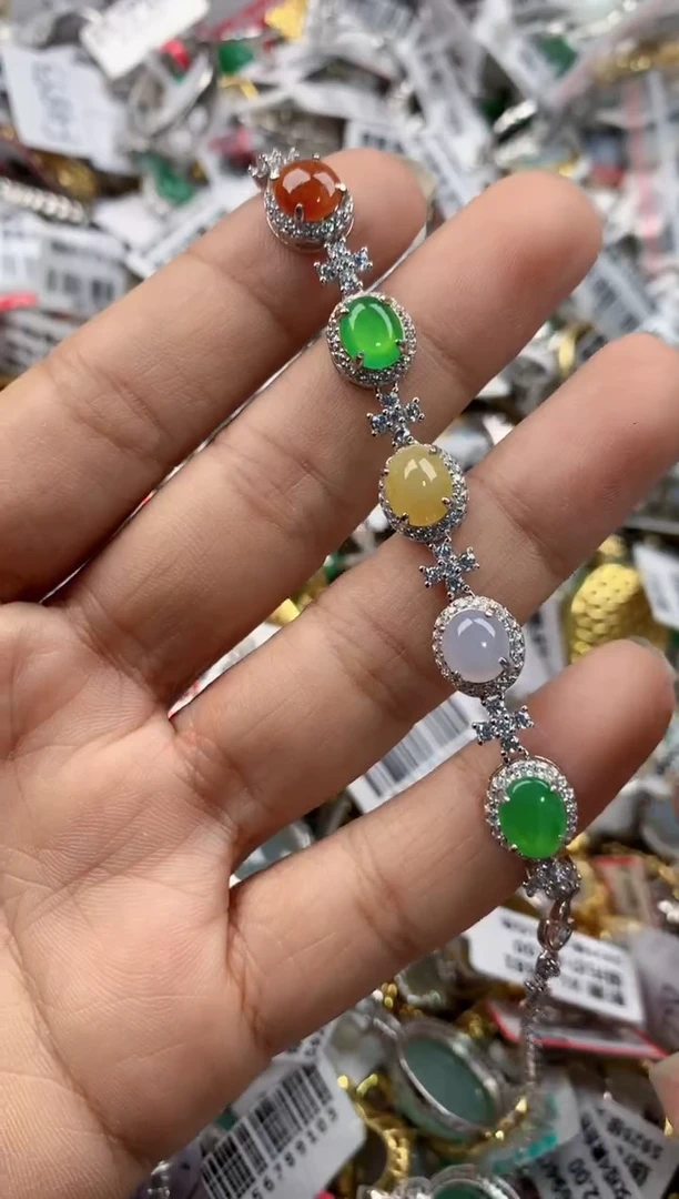 银S925镶嵌戒指翡翠777----6
